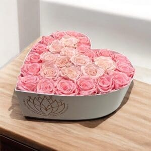 Forever Pink/Light Pink Rose Heart